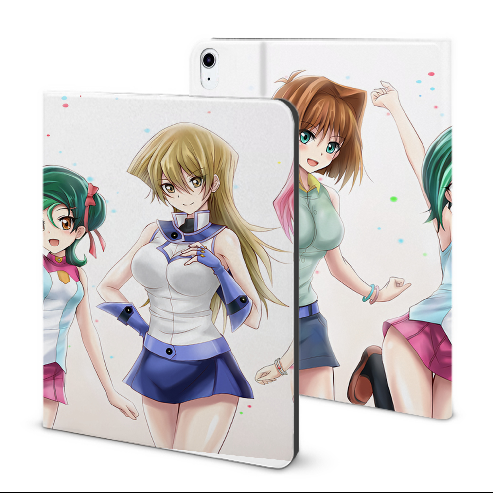 （画像用） 遊☆戯☆王 Yu-Gi-Oh! IPad ケース ブック型 PUレザー TPU 耐衝撃 軽量 薄型 ペン収納なし 全面保護 IPad 各モデル対応